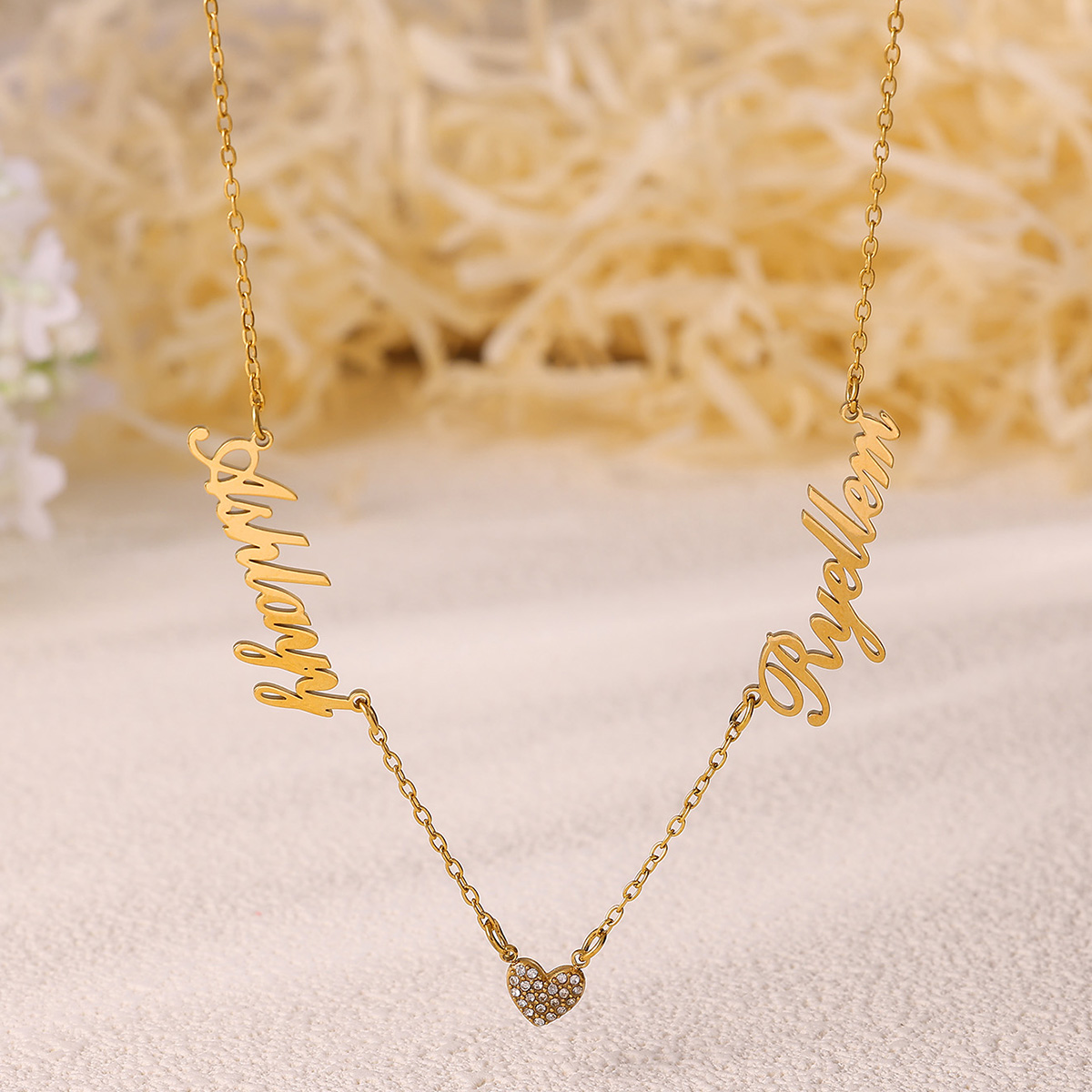Custom Two Name Necklace For W - Name Necklace Custom ulasan dan harga