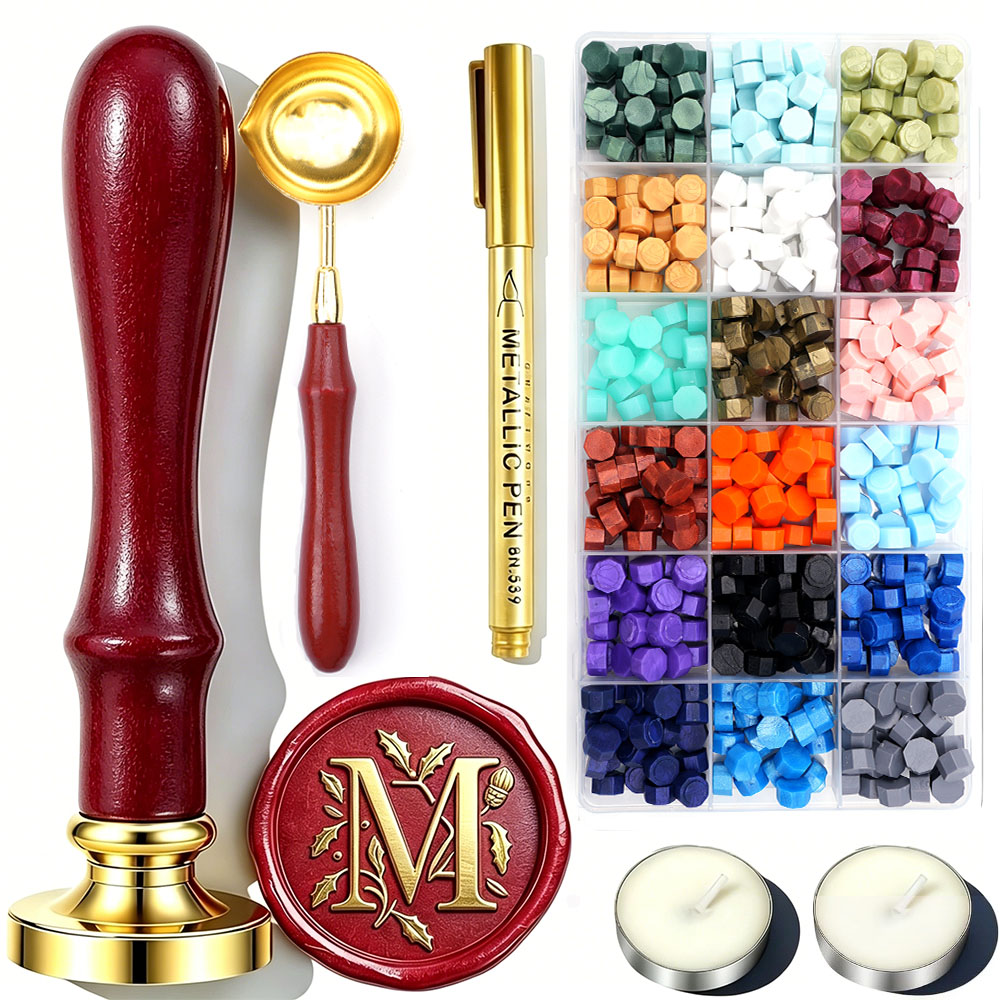 Letter M Wax Seal Stamp Kit wi - Wax Seal Letter Kit ulasan dan harga