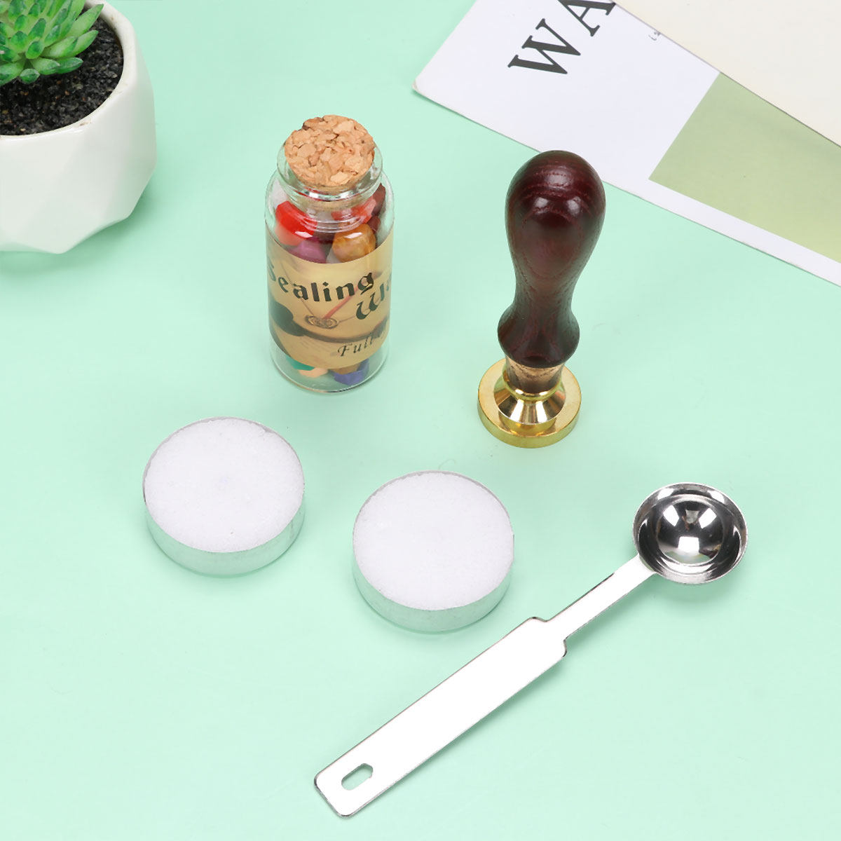 1Set Premium Sealing Wax Stamp - Wax Seal Letter Kit ulasan dan harga