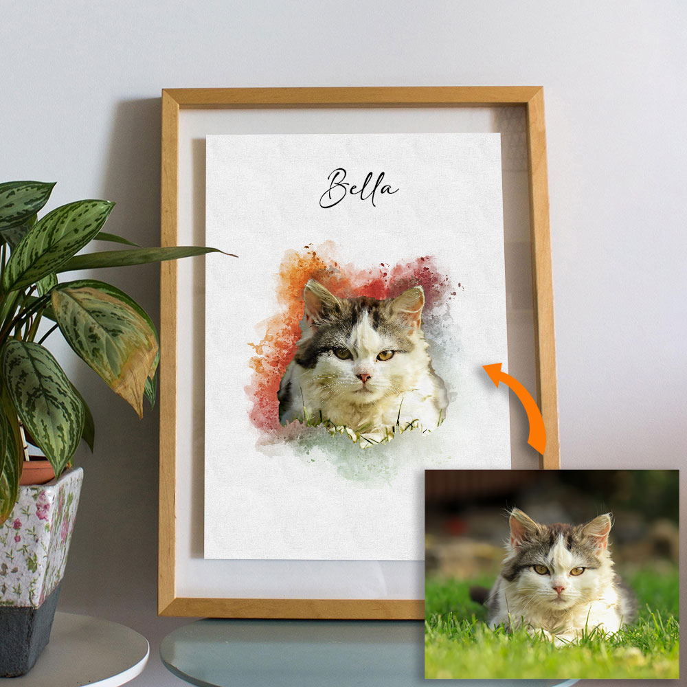 Custom Pet Portrait from Photo - Pet Portrait Custom ulasan dan harga