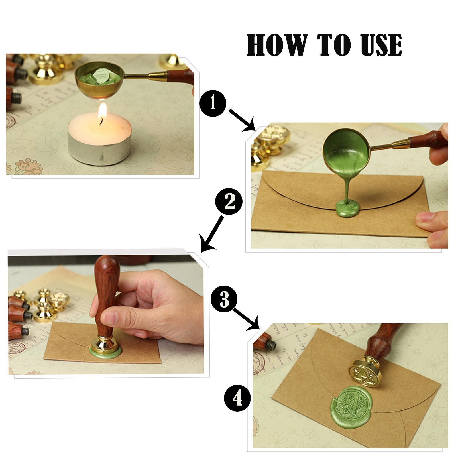 Wooden Handle Letter Seal Wax  - Wax Seal Letter Kit ulasan dan harga