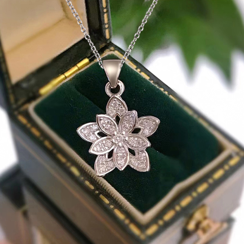 925 Sterling Silver Flower Nec - Birth Flower Necklace ulasan dan harga