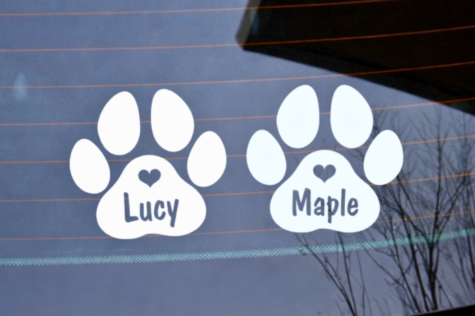 2pcs Personalised Paw Print wi - Pet Portrait Custom ulasan dan harga